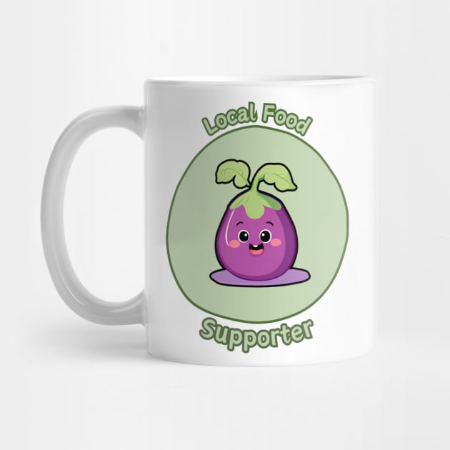 Local Food Supporter - Eggplant by Craftix Design